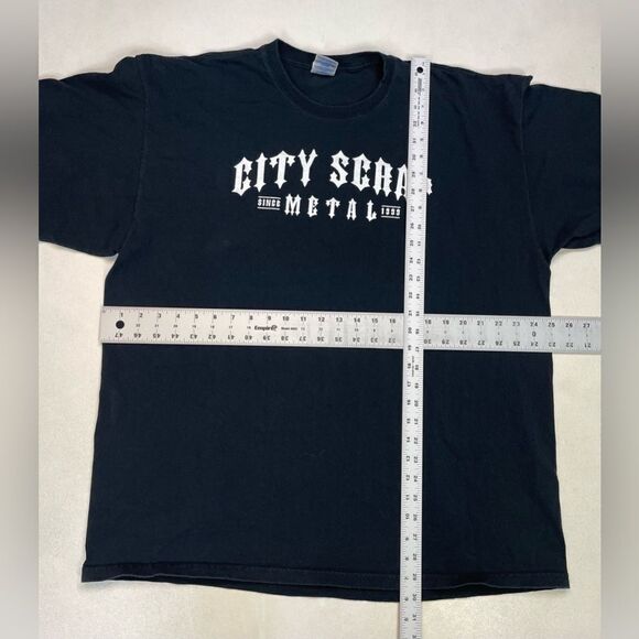 City Scrap Metal Graphic T-shirt Men XXL Black Short Sleeve - Picture 5 of 5